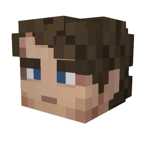 Rallerul Minecraft avatar head, 3D render