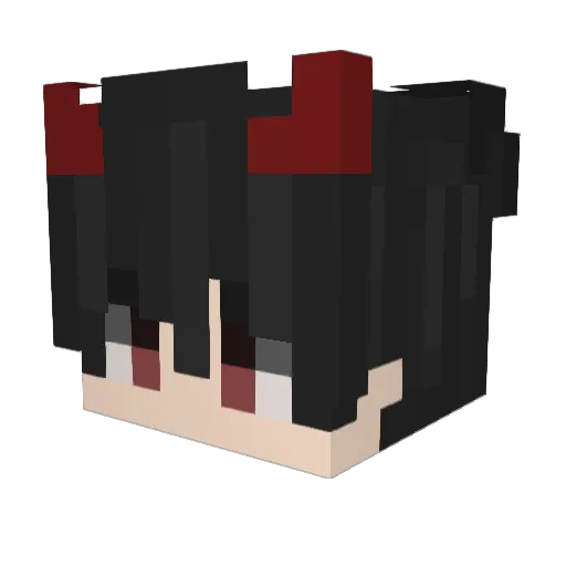 Rallzyan Minecraft avatar head, 3D render