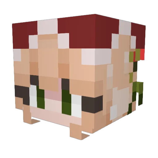 Ralmora Minecraft avatar head, 3D render