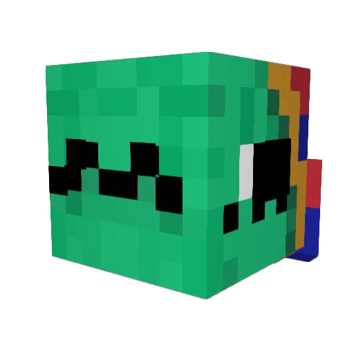 RalnBound Minecraft avatar head, 3D render