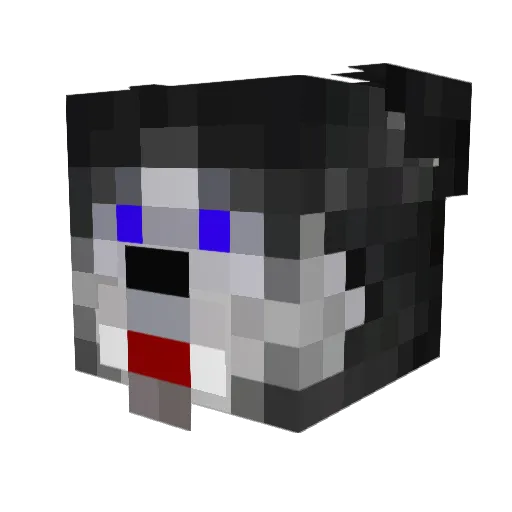 RalorWolf Minecraft avatar head, 3D render