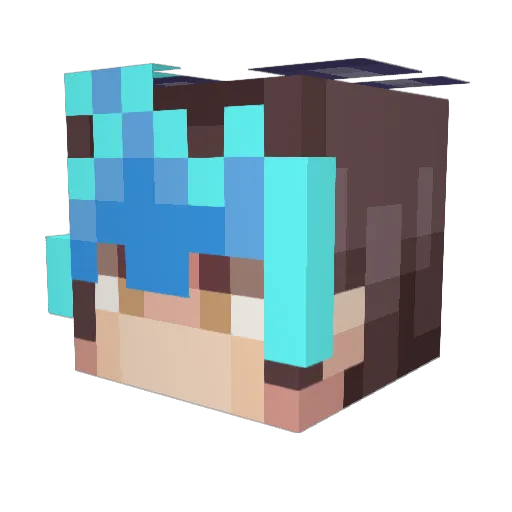 RalphBr0nn13 Minecraft avatar head, 3D render