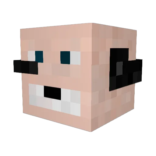 RalphLauren1 Minecraft avatar head, 3D render