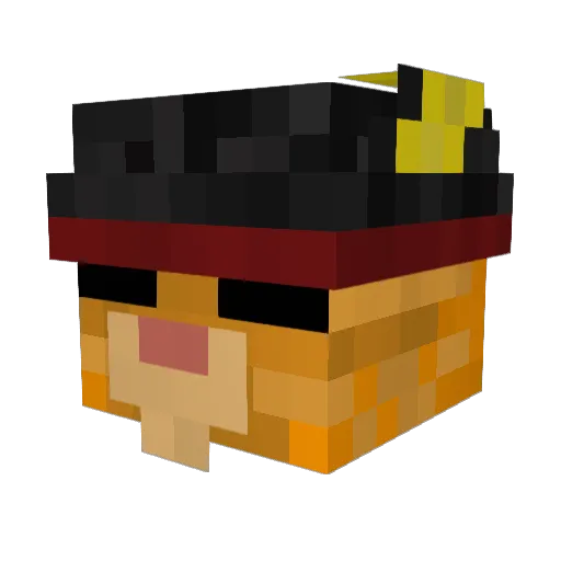 RalphSc Minecraft avatar head, 3D render