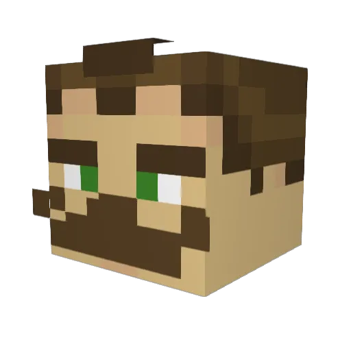 RalseiDR Minecraft avatar head, 3D render