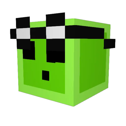 Ralther Minecraft avatar head, 3D render
