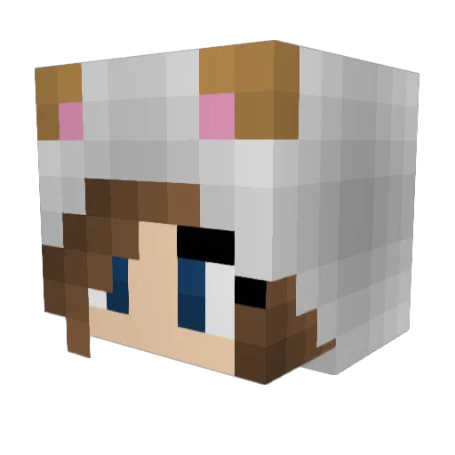 Raluca__20 Minecraft avatar head, 3D render