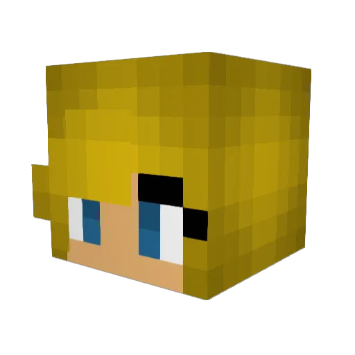 RamBamBam Minecraft avatar head, 3D render