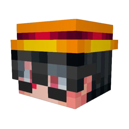 RamCore123 Minecraft avatar head, 3D render