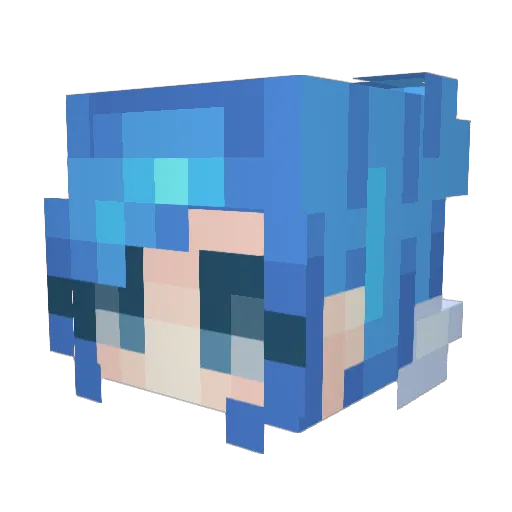 RamIsRed Minecraft avatar head, 3D render