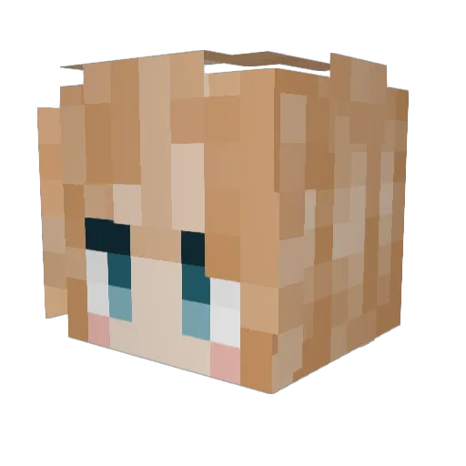 RamJam1 Minecraft avatar head, 3D render