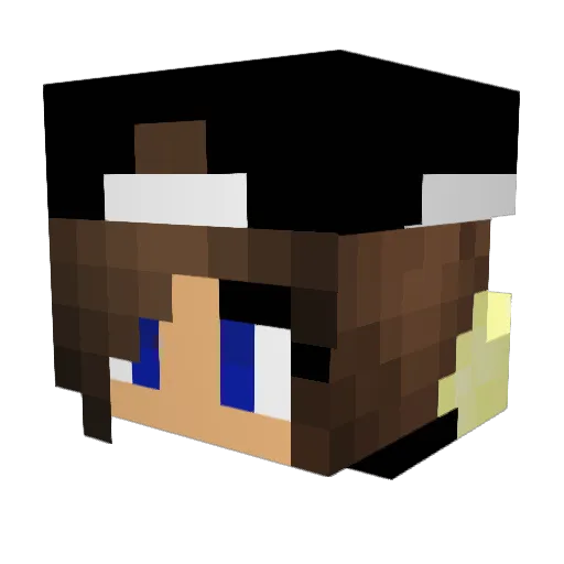RamOneLove Minecraft avatar head, 3D render