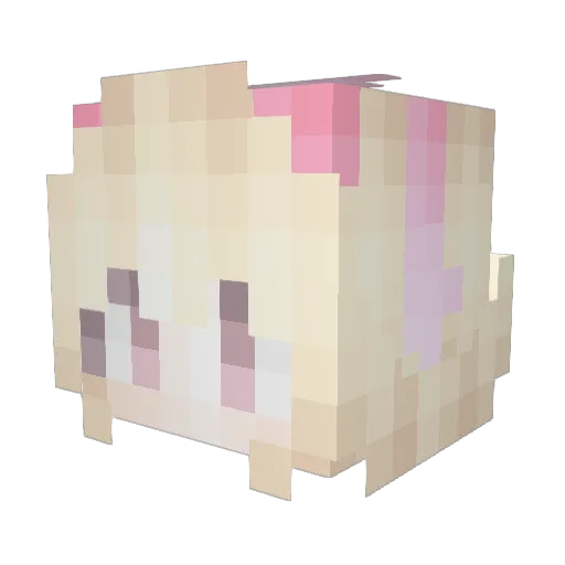 RamPage_R Minecraft avatar head, 3D render