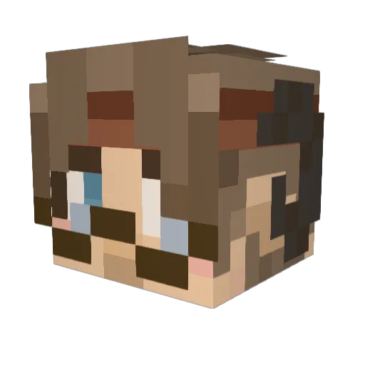 RamRoamRV Minecraft avatar head, 3D render