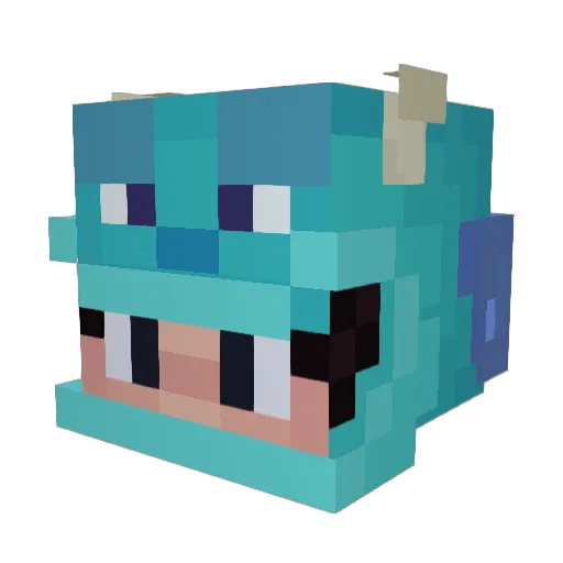 RamXB Minecraft avatar head, 3D render