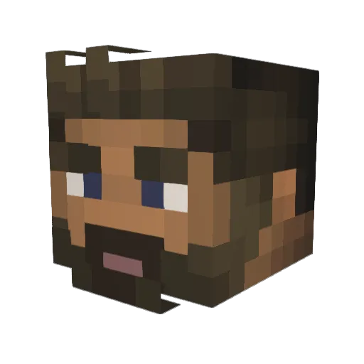RamXter Minecraft avatar head, 3D render