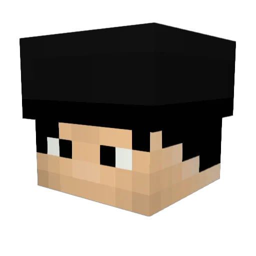 RamaXp Minecraft avatar head, 3D render