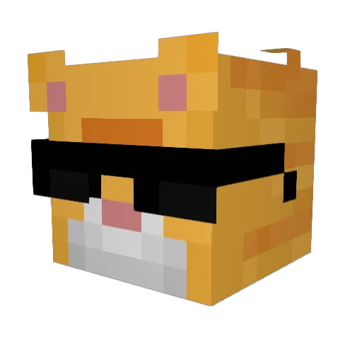 Ramaling Minecraft avatar head, 3D render