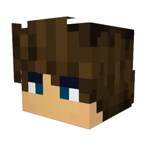 Ramatira Minecraft avatar head, 3D render