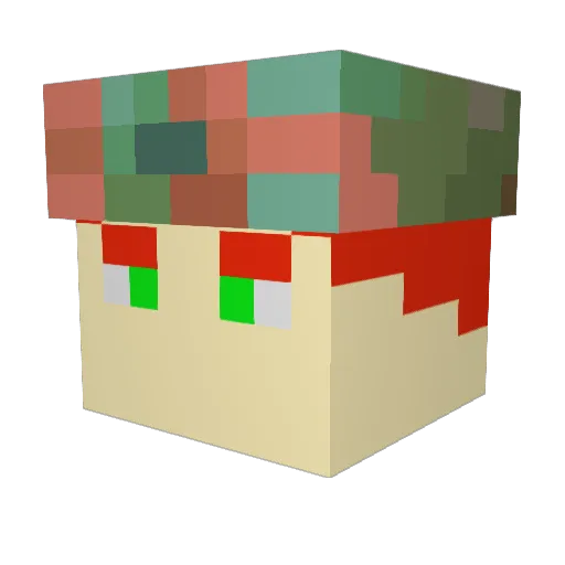 Rambion Minecraft avatar head, 3D render