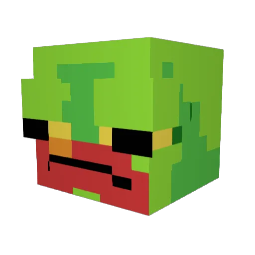 Ramble_21 Minecraft avatar head, 3D render