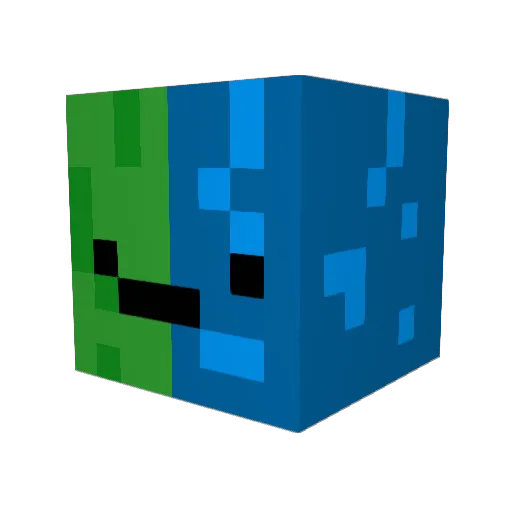 RamblinRiley Minecraft avatar head, 3D render