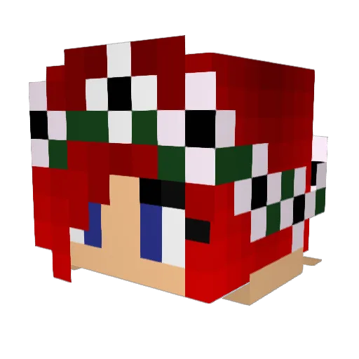 RamblingNymph Minecraft avatar head, 3D render