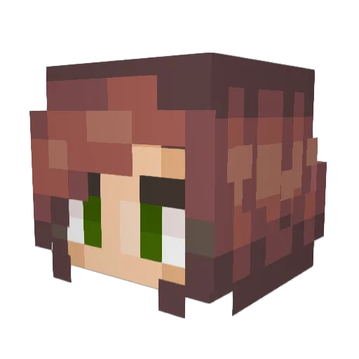 RamblingPotato Minecraft avatar head, 3D render