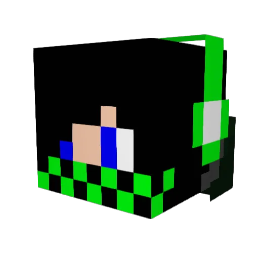Rambo998 Minecraft avatar head, 3D render