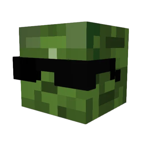 RamboAmadeus1 Minecraft avatar head, 3D render
