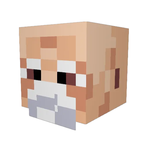 RamboLMG Minecraft avatar head, 3D render