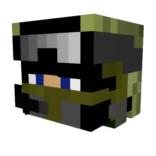 RamboMAC11 Minecraft avatar head, 3D render