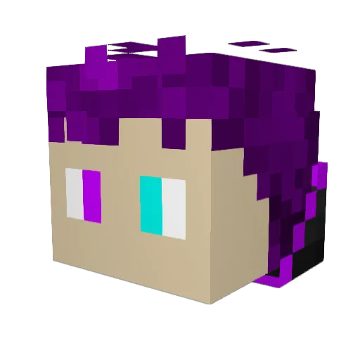 RamboMania Minecraft avatar head, 3D render