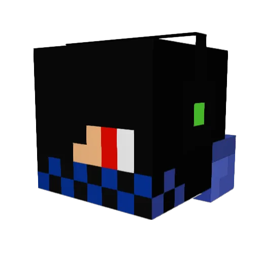 RamboRab Minecraft avatar head, 3D render