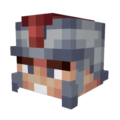 Rambochicken12 Minecraft avatar head, 3D render