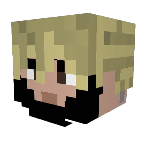 Rambooo3 Minecraft avatar head, 3D render