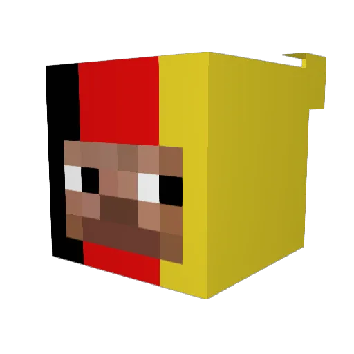 Rambooo_ Minecraft avatar head, 3D render
