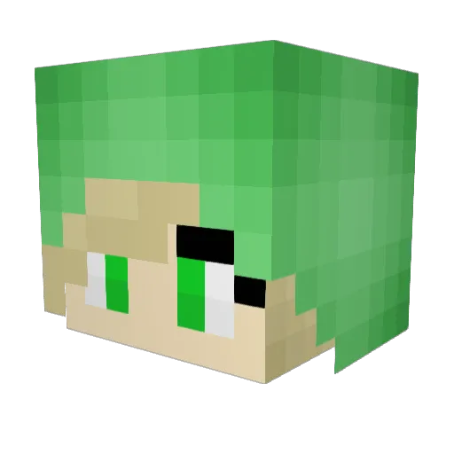 Ramborox Minecraft avatar head, 3D render