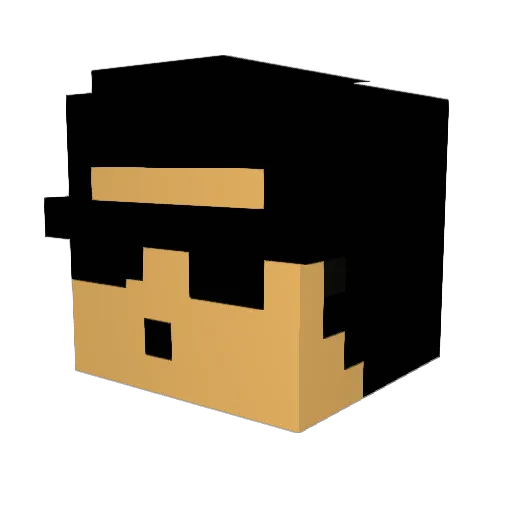 Rambul7 Minecraft avatar head, 3D render