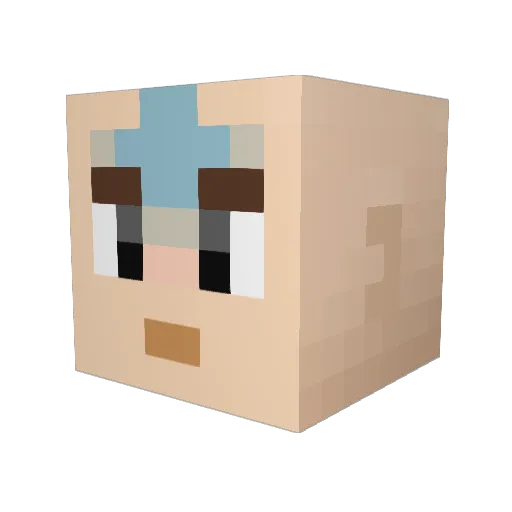 Rambuten13 Minecraft avatar head, 3D render