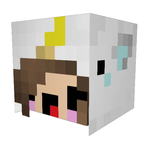 Ramen704 Minecraft avatar head, 3D render