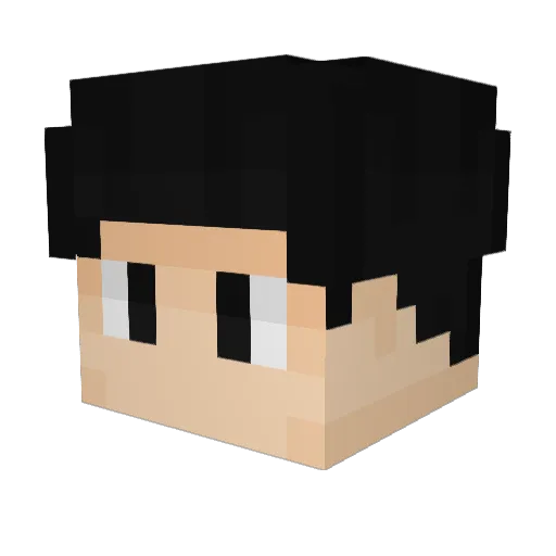 Ramen888 Minecraft avatar head, 3D render