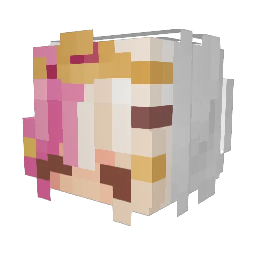 RamenByte Minecraft avatar head, 3D render