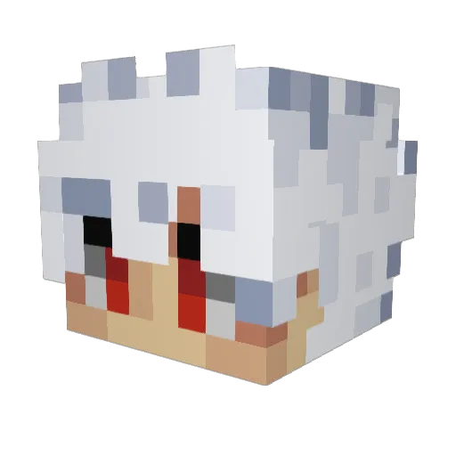 RamenToodle Minecraft avatar head, 3D render