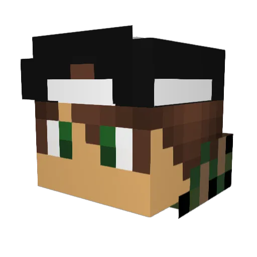Ramen_noodless Minecraft avatar head, 3D render
