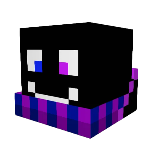 Ramensub Minecraft avatar head, 3D render