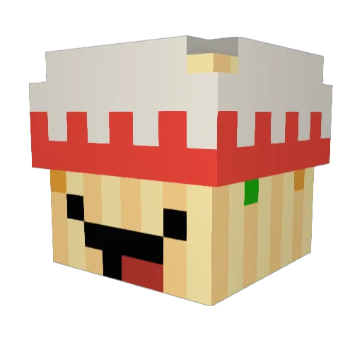 Ramenyz Minecraft avatar head, 3D render