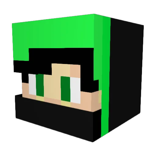 Ramgor Minecraft avatar head, 3D render
