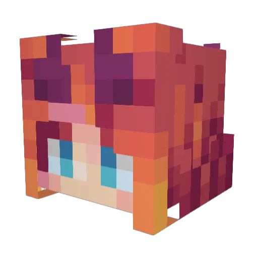 Ramidreju Minecraft avatar head, 3D render