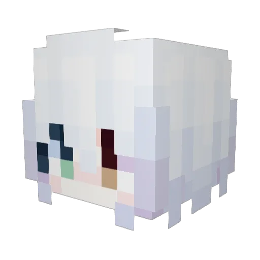 Ramiela Minecraft avatar head, 3D render